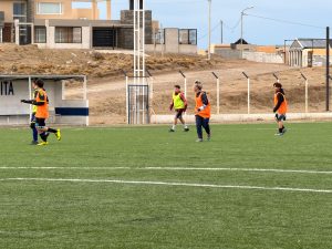 Caleta Olivia: el ministro Georgion acompañó una jornada de captación de talentos de fútbol