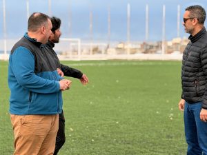 Caleta Olivia: el ministro Georgion acompañó una jornada de captación de talentos de fútbol