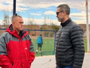Caleta Olivia: el ministro Georgion acompañó una jornada de captación de talentos de fútbol