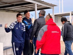 Caleta Olivia: el ministro Georgion acompañó una jornada de captación de talentos de fútbol