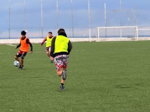 Caleta Olivia: el ministro Georgion acompañó una jornada de captación de talentos de fútbol