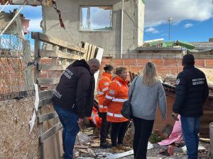 El Gobierno Provincial releva la zona afectada y coordina acciones contención a las familias afectadas