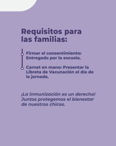 Continúan las jornadas de Vacunación en las escuelas