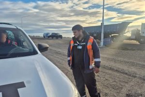 Transporte: control y fiscalización en el acceso norte de Caleta Olivia