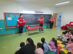 El Jardín de Infantes N° 35 junto a la Cruz Roja vivió una jornada de prevención