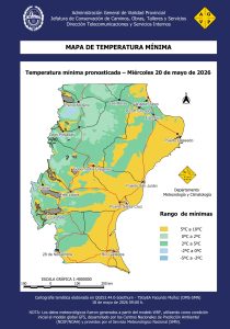 Vialidad Provincial: advierte sobre posibles lluvias débiles y vientos intensos en Santa Cruz