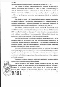 Se firmó el Decreto 891/20 que establece medidas especiales para 4 localidades