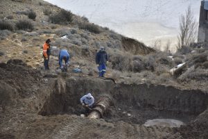 Continúan las tareas para reparar el Acueducto Palermo Aike – Río Gallegos