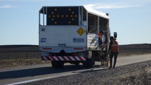 Vialidad Provincial finalizó trabajos de demarcación y señalización en el cruce ferroviario de Jaramillo