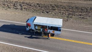 Vialidad Provincial finalizó trabajos de demarcación y señalización en el cruce ferroviario de Jaramillo