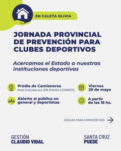Caleta Olivia será sede de una nueva Jornada Provincial para Clubes Deportivos