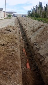 Servicios Públicos finaliza la primera etapa de la extensión de la red de cloacas en Piedra Buena