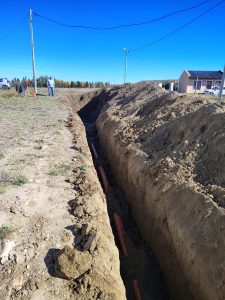Servicios Públicos finaliza la primera etapa de la extensión de la red de cloacas en Piedra Buena
