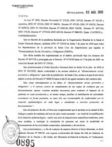 Santa Cruz adhirió al decreto nacional que prohíbe las reuniones familiares y sociales