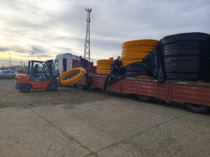 Gestión Vidal: llegaron nuevos materiales para ampliar las redes de gas en Santa Cruz