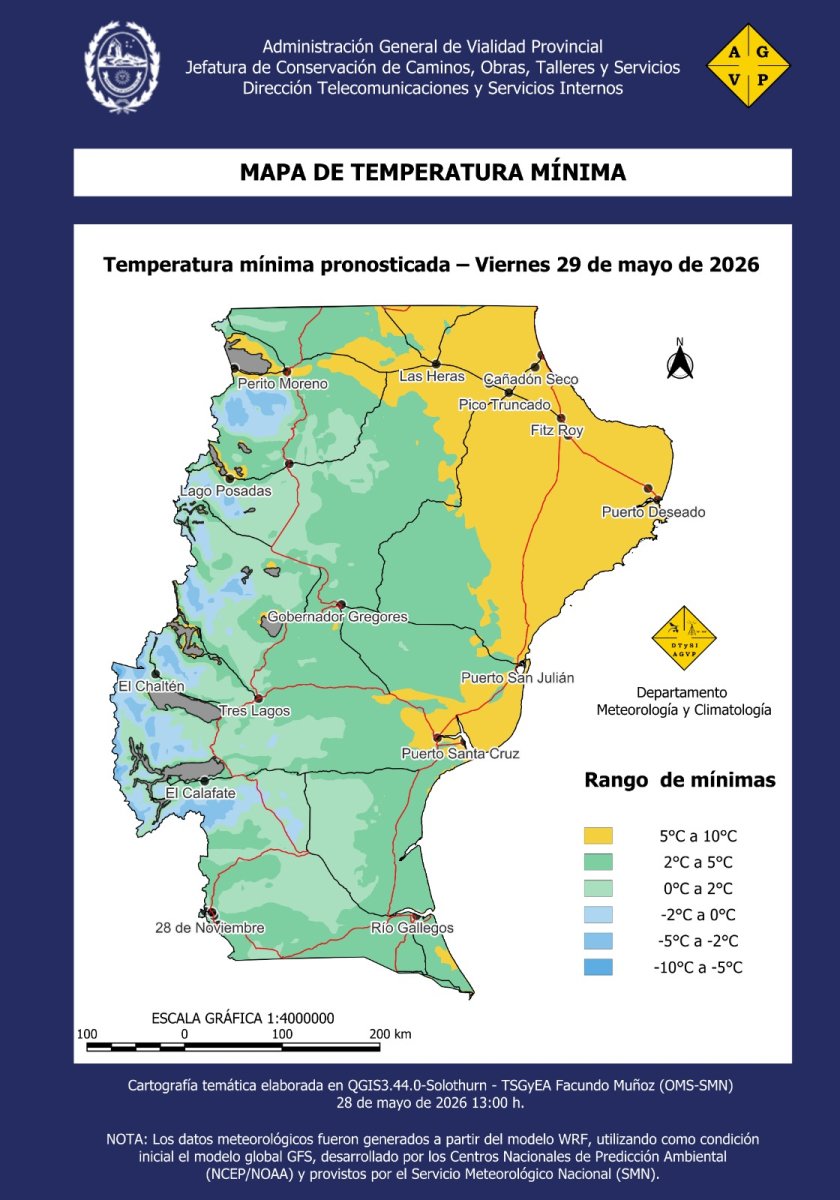 Anuncian fin de semana con nieblas, lluvias y heladas en Santa Cruz