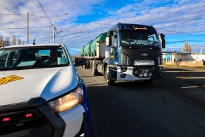 Vialidad Provincial realizó riego de líquido antihielo sobre la Ruta Nacional N° 40