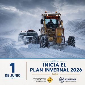 Plan Invernal 2026: Vialidad Provincial despliega tecnología, equipamiento y 29 puestos operativos para garantizar rutas seguras en Santa Cruz
