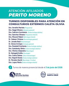 La Caja de Servicios Sociales informó sobre la agenda de consultorios externos en Zona Norte