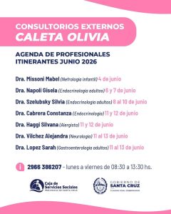 La Caja de Servicios Sociales informó sobre la agenda de consultorios externos en Zona Norte