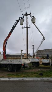Mantenimiento eléctrico y recuperación del alumbrado público en Puerto Deseado