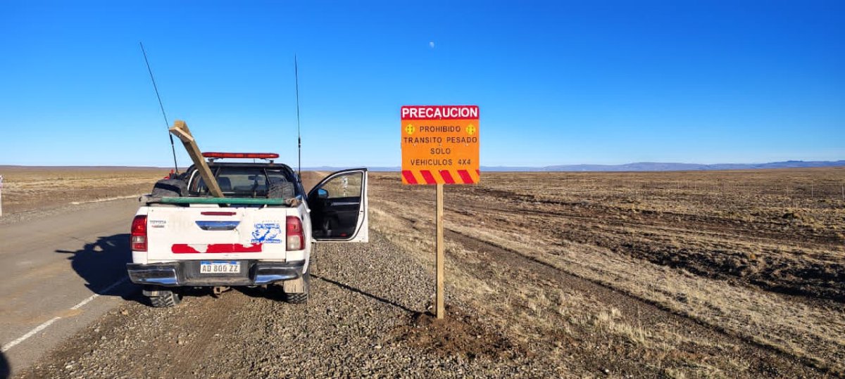 Vialidad Provincial colocó cartelería preventiva en la Ruta Provincial N° 29