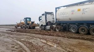 Vialidad Provincial brindó asistencia a transportes sobre la Ruta Provincial N° 47