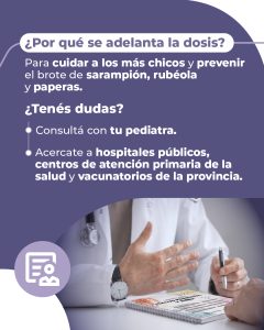 Salud recuerda la importancia de la vacuna triple viral para fortalecer la protección en la primera infancia