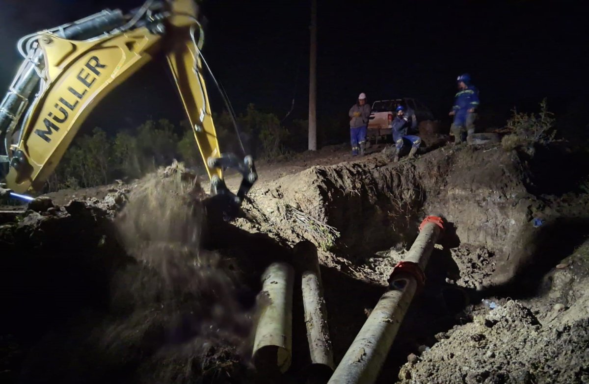 Finalizaron las operaciones en Las Heras tras una compleja reparación del acueducto