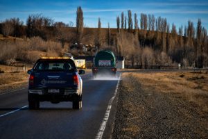 Vialidad Provincial realizó tareas de riego de líquido antihielo sobre la Ruta Nacional N° 40
