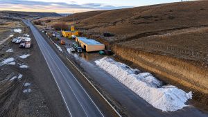 Vialidad Provincial realizó tareas de riego de líquido antihielo sobre la Ruta Nacional N° 40