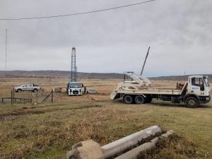Servicios Públicos inició la construcción de cinco pozos de agua para fortalecer el suministro en Perito Moreno