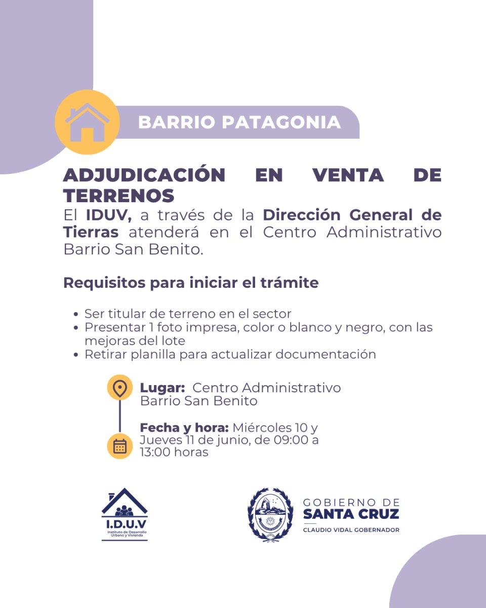 IDUV avanza con la regulación de terrenos del barrio Patagonia de Río Gallegos