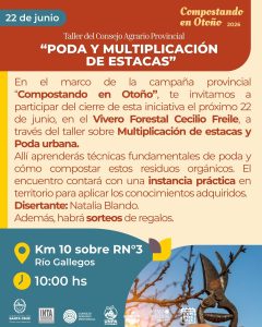 Invitan al taller "Poda y Multiplicación de Estacas" como cierre de la campaña provincial "Compostando en Otoño"