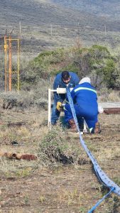 Se puso en funcionamiento el pozo 49 y se normaliza el servicio de agua en Cañadón Seco