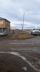 Avanza la extensión de líneas de electricidad en barrios de Río Gallegos