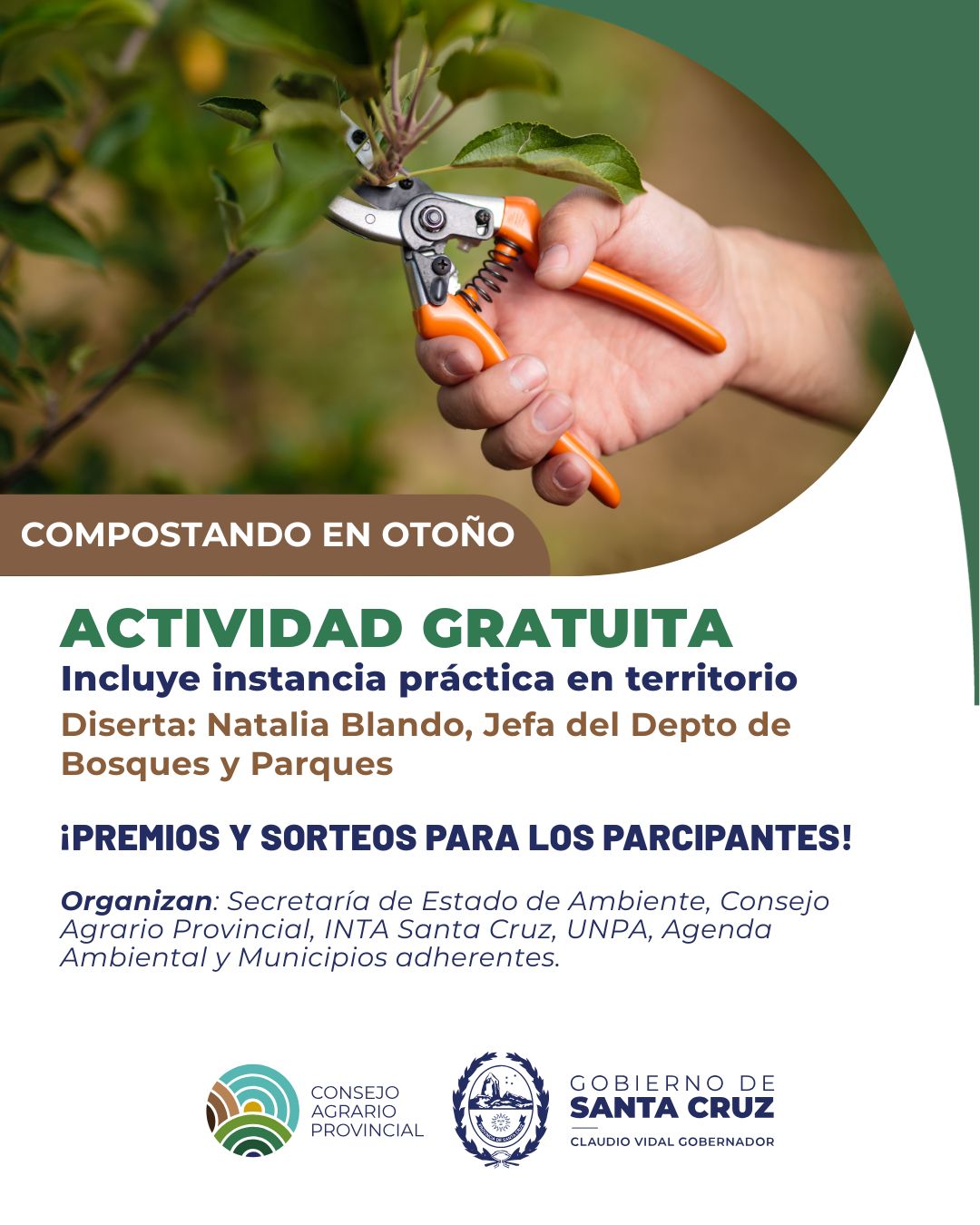 El Consejo Agrario Provincial invita a participar de una jornada sobre poda, compostaje y multiplicación de estacas