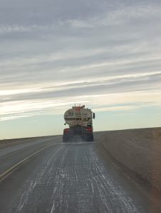 Vialidad Provincial realizó riego de líquido antihielo en rutas de la zona noroeste