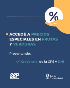 Jubilados y pensionados de la CPS accederán a descuentos en frutas y verduras