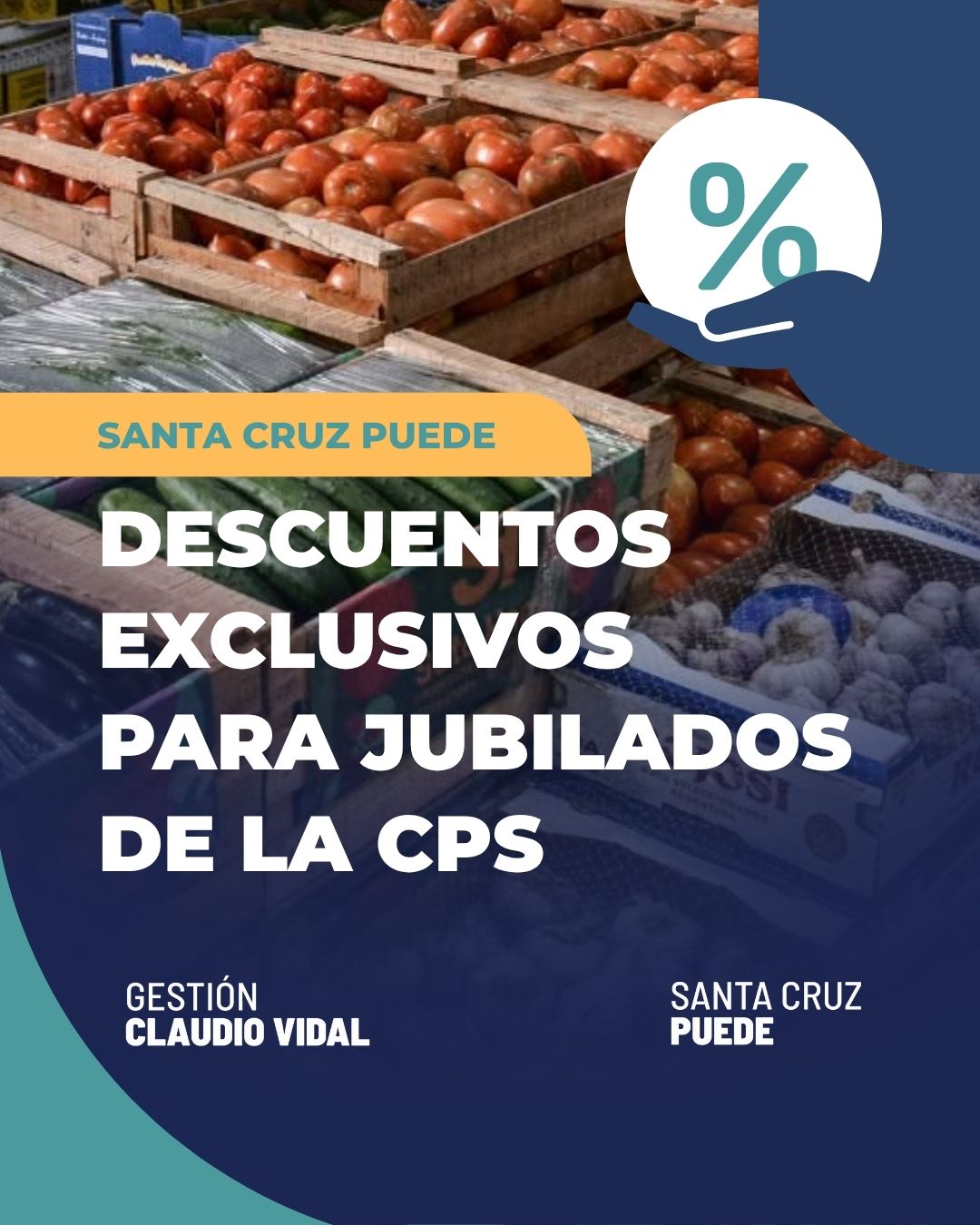Jubilados y pensionados de la CPS accederán a descuentos en frutas y verduras