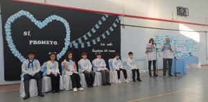 Con emoción y orgullo, estudiantes de escuelas rurales prometieron lealtad a la Bandera