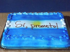 Estudiantes de la modalidad de jóvenes y adultos prometieron lealtad a la bandera nacional