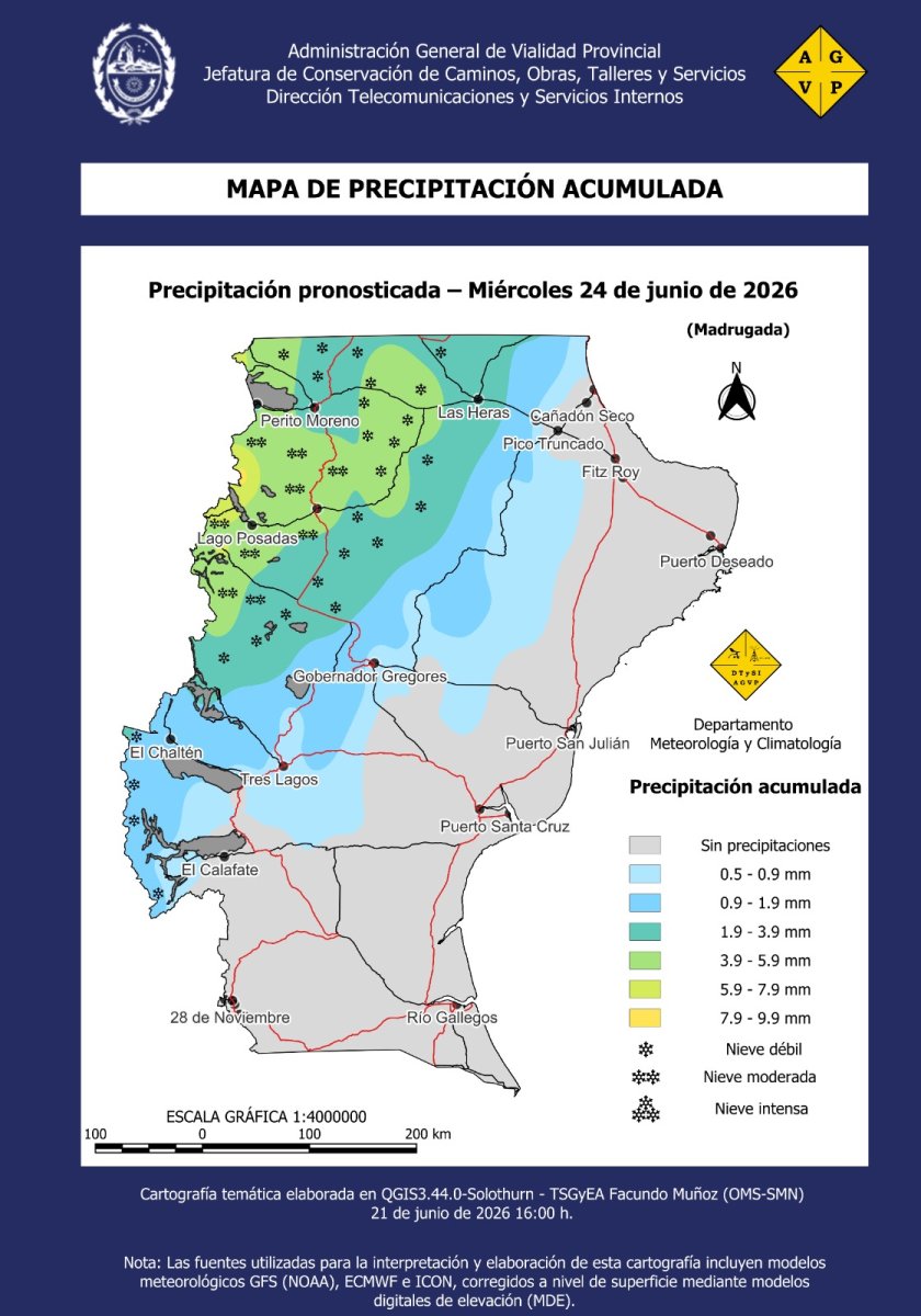 Anuncian nieve, lluvias y un marcado descenso térmico