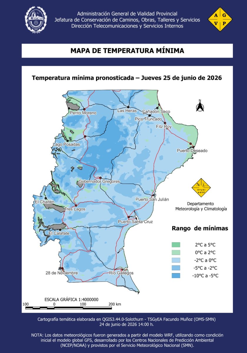 Se espera una recuperación gradual de las temperaturas desde el 26 de junio en Santa Cruz