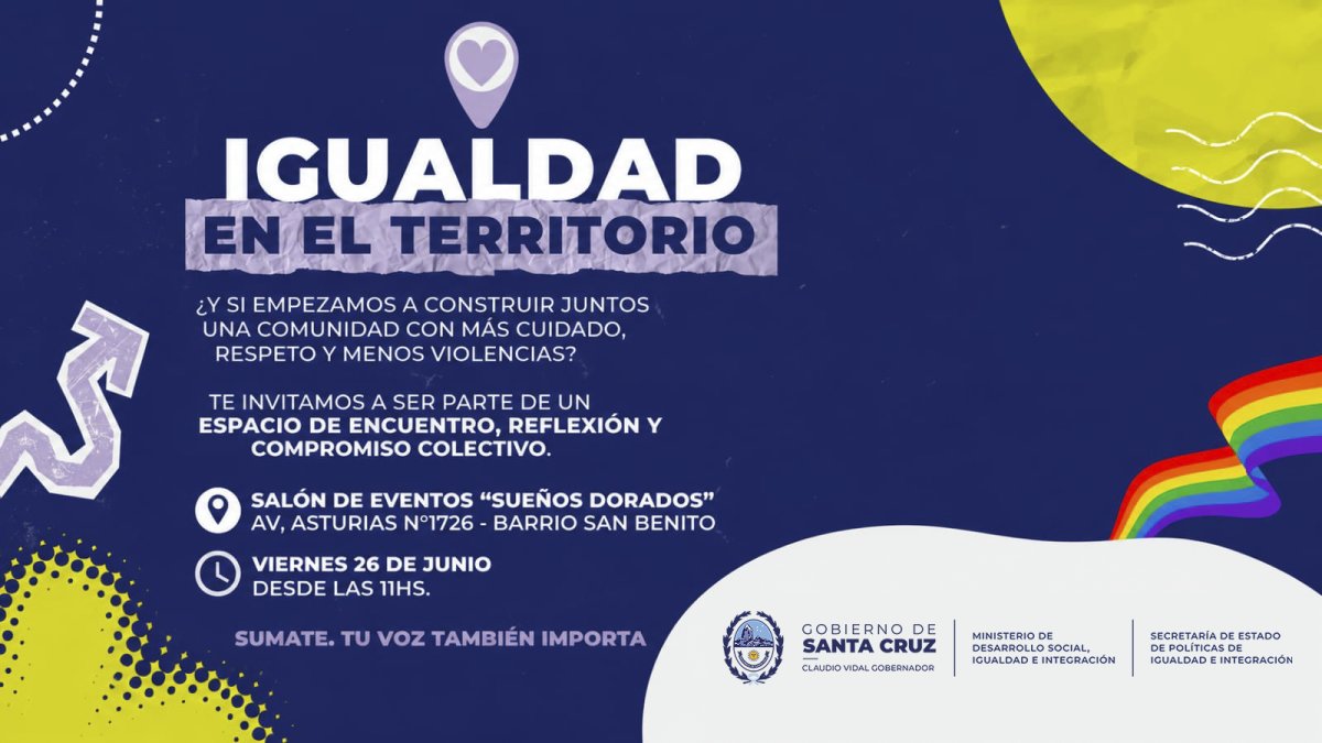 “Igualdad en el Territorio”: dos jornadas de asesoramiento integral para vecinos y vecinas de Río Gallegos