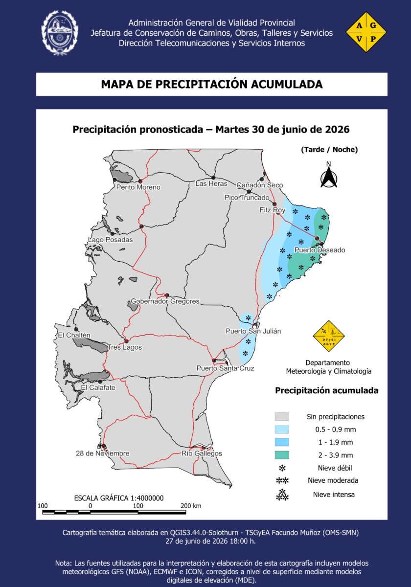Conocé cómo estará el clima en Santa Cruz en los próximos días