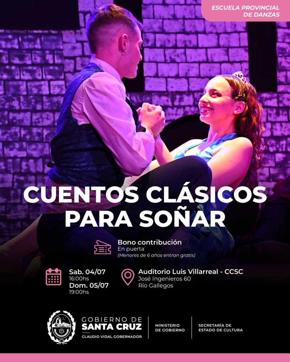 “Cuentos Clásicos para Soñar” se estrena en el Centro Cultural Santa Cruz con funciones para toda la familia