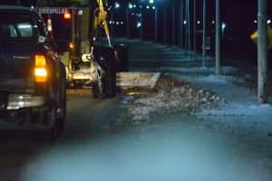 Vialidad Provincial realizó tareas de despeje de nieve y distribución de sal