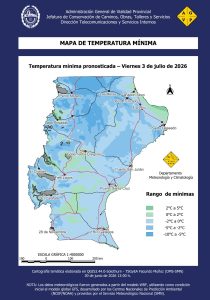 Anticipan bajas temperaturas y posibles nevadas durante los próximos días en Santa Cruz