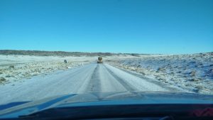 Vialidad Provincial realizó tareas de despeje de nieve sobre la Ruta Nacional N°40